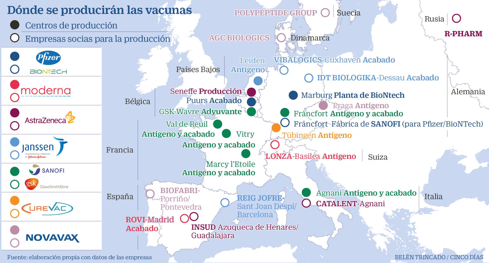 CUATRO PLANTAS ESPAÑOLAS, AFECTADAS POR EL BLOQUEO DE BRUSELAS A LAS EXPORTACIONES DE VACUNAS